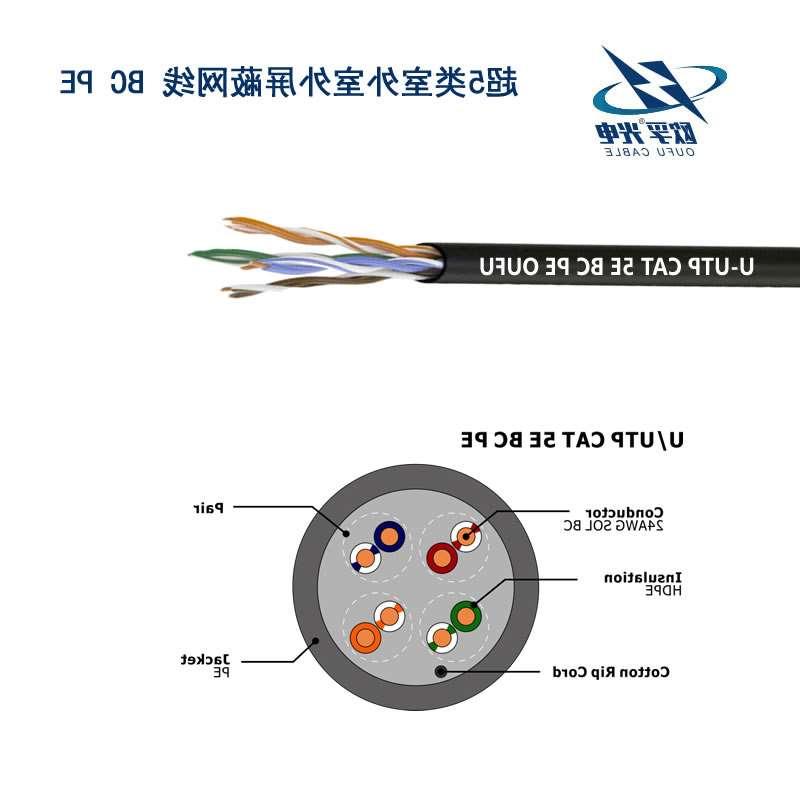 武汉市U/UTP超5类4对非屏蔽室外电缆(23AWG)