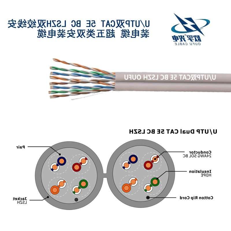 武汉市U/UTP超五类双4对非屏蔽电缆(24AWG)